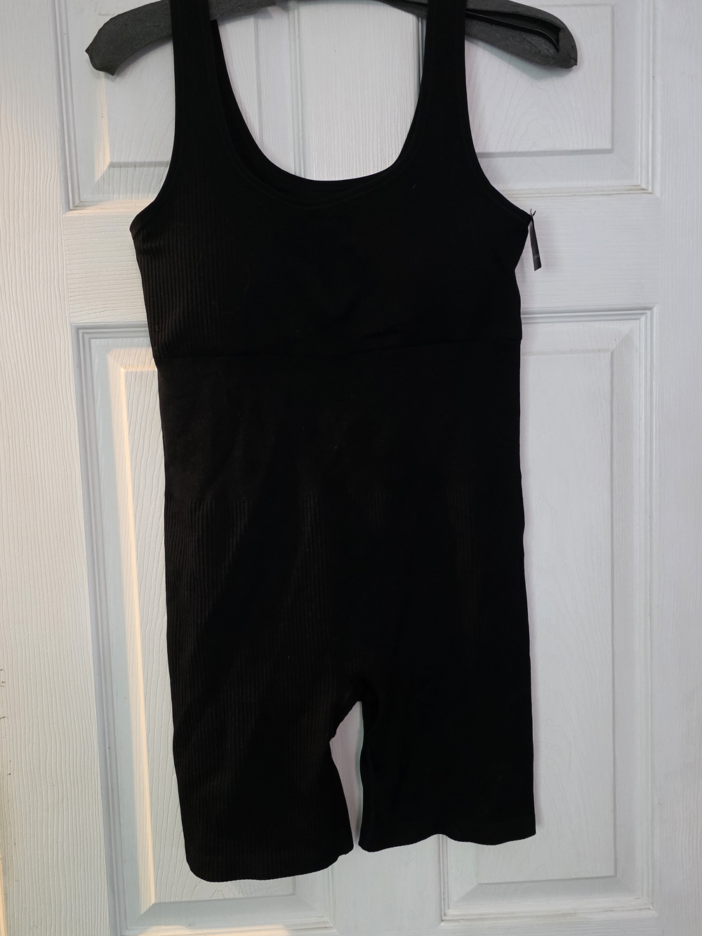 torrid Black Ribbed Scoop-Neck Bodysuit Romper